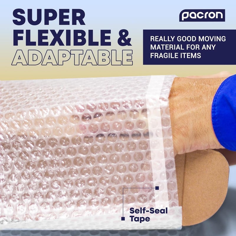 PACRON Clear bubble out Bags 18x23 Inch Bubble pouches 50/Qty, Self-Sealing clear bubble mailer Bubble bags for Shipping, Packing, Storage, Moving, Bubble Cushioning Wrap Bags for all Fragile China - Image 5